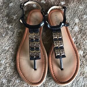 Cherish by Elegant Footwear Black sandals